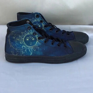 NWOT RAAD Shop Antique Style Crescent Moon Lace Up High Top Sneakers Size 7.5M